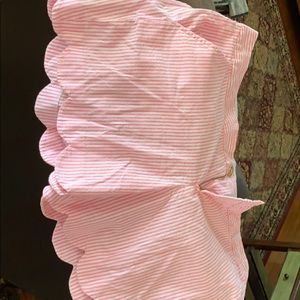Lilly Pulitzer Scalloped Seersucker Pink Shorts